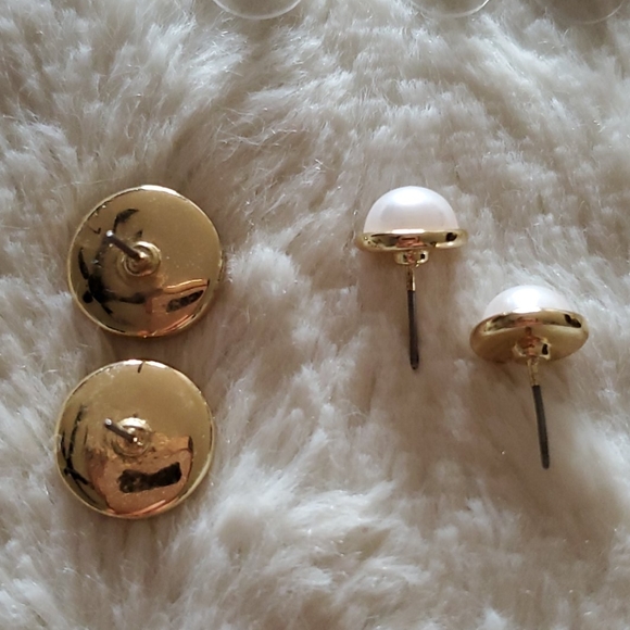 Chico's Rhinestone and Pearl Earrings NWT! - Picture 7 of 7